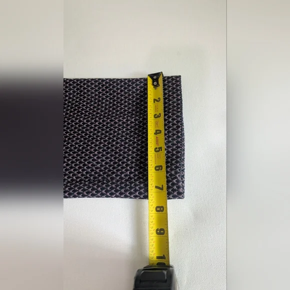 Ann Taylor Curvy Geo Jacquard Ankle Pants Purple Black Size 6 Mid Rise Office - Picture 9 of 12